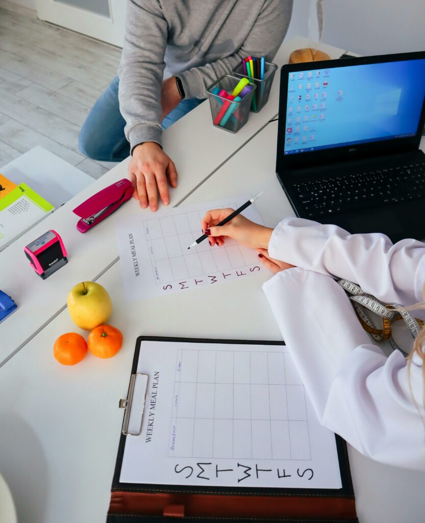 realizzazione piano alimentare personalizzato fatto dalla nutrizionista ilaria improta